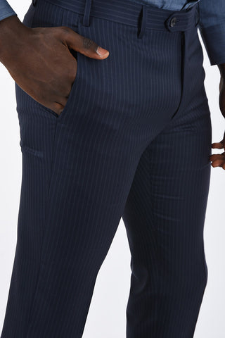CC COLLECTION side vents pinstriped drop 7 r 2-button suit
