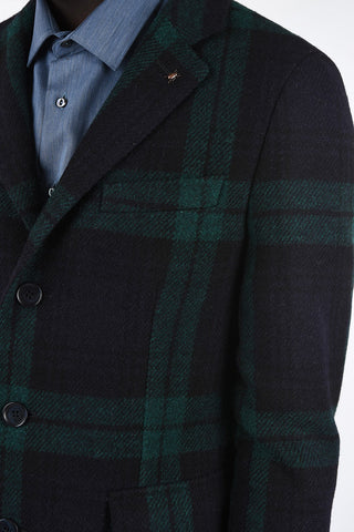 CC COLLECTION Plaid 3 Button Coat