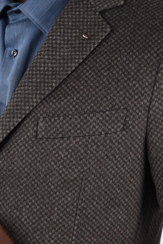 CC COLLECTION pure cashmere half-lined minichecked coat