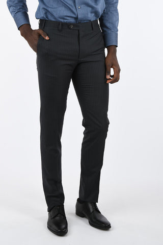 CC COLLECTION side vents hairline striped drop 7 r 2-button suit