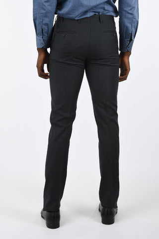 CC COLLECTION side vents hairline striped drop 7 r 2-button suit