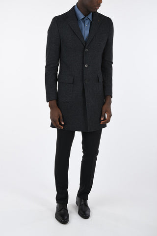 CC COLLECTION three-quarter length melange coat