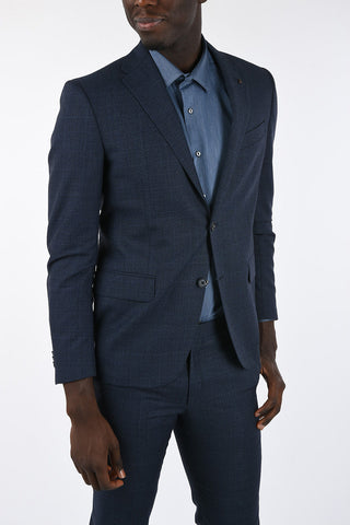 CC COLLECTION side vents district check drop 7 r 2-button suit