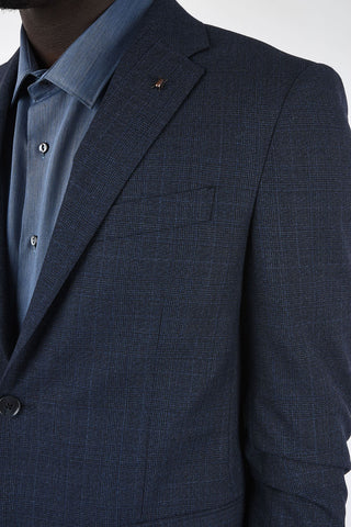 CC COLLECTION side vents district check drop 7 r 2-button suit