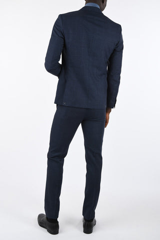 CC COLLECTION side vents district check drop 7 r 2-button suit