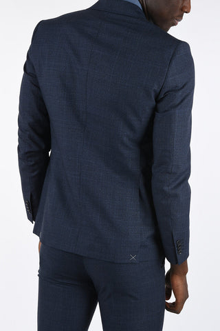 CC COLLECTION side vents district check drop 7 r 2-button suit