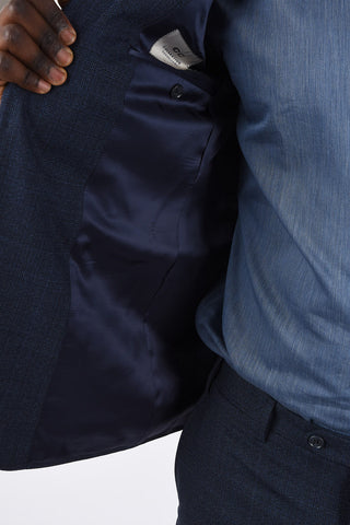 CC COLLECTION side vents district check drop 7 r 2-button suit