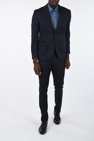 CC COLLECTION side vents pencil striped drop 7 r 2-button suit