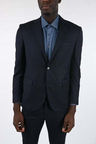 CC COLLECTION side vents pencil striped drop 7 r 2-button suit
