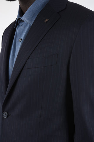 CC COLLECTION side vents pencil striped drop 7 r 2-button suit