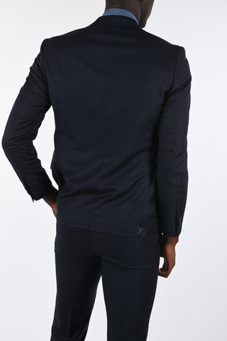 CC COLLECTION side vents pencil striped drop 7 r 2-button suit