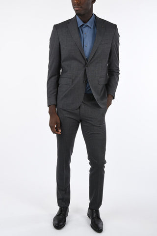 CC COLLECTION side vents pin check drop 7 r 2-button suit
