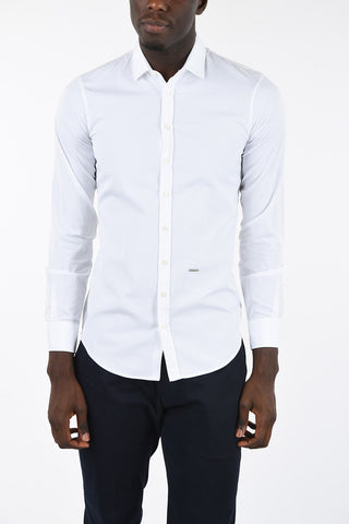 Popeline Spread Collar Shirt