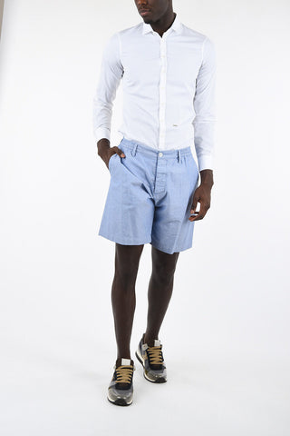 Shorts Hopsack con Elastico in Vita
