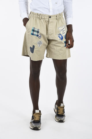 Drawstring Waist Embroidered Shorts