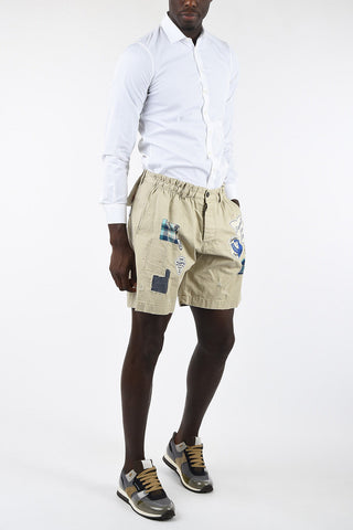 Drawstring Waist Embroidered Shorts