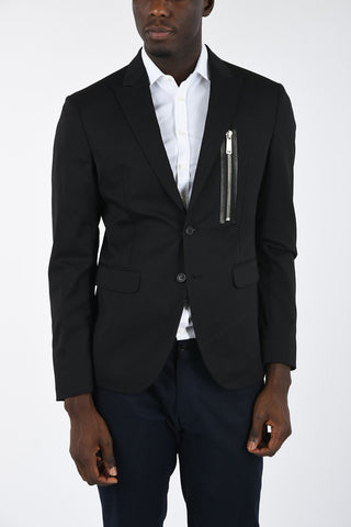 Virgin Wool Center Vent 2-Button Blazer