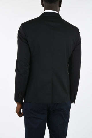 Virgin Wool Center Vent 2-Button Blazer