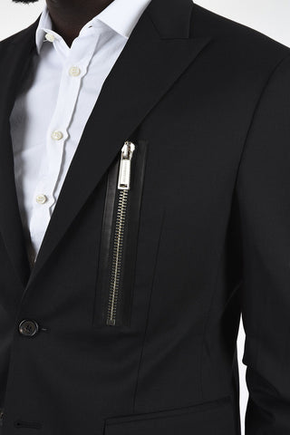 Virgin Wool Center Vent 2-Button Blazer