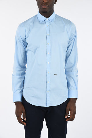 Popeline Spread Collar Shirt