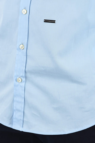 Popeline Spread Collar Shirt