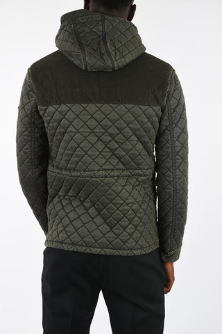 ARMANI JEANS hooded quilted jacket