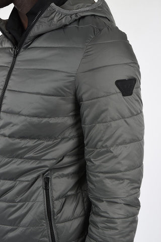 ARMANI JEANS Giubbotto con Cappuccio e Zip Frontale 
