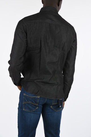 ARMANI JEANS Spread Collar Denim Shirt
