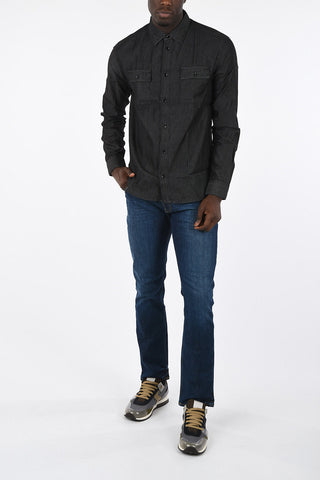 ARMANI JEANS Spread Collar Denim Shirt
