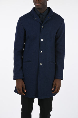 ARMANI JEANS Snap Button Balmacaan Coat