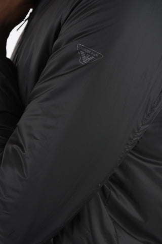 ARMANI JEANS Reversible Polka Dots Puffer Jacket