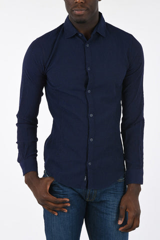 ARMANI JEANS Spread Collar Slim Fit Shirt