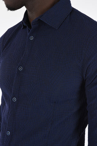 ARMANI JEANS Spread Collar Slim Fit Shirt
