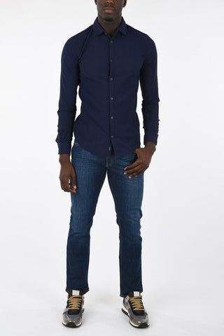 ARMANI JEANS Spread Collar Slim Fit Shirt