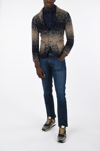 ARMANI JEANS Knit Center Vent 2-button Blazer