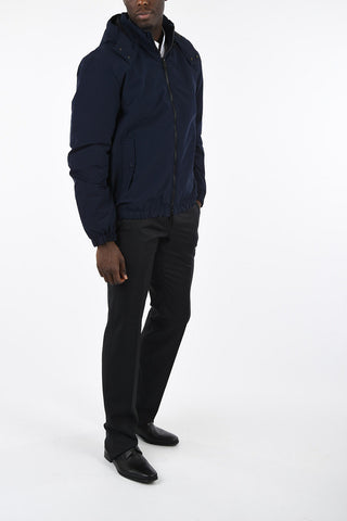 ARMANI JEANS Hooded Waist Length Down Jacket