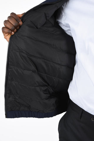 ARMANI JEANS Hooded Waist Length Down Jacket