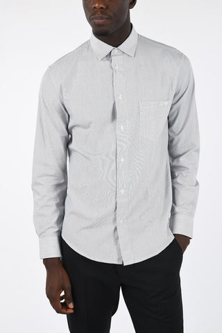 ARMANI JEANS Spread Collar Awning Striped Shirt