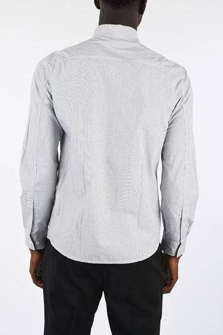 ARMANI JEANS Spread Collar Awning Striped Shirt