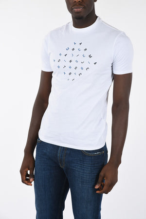 ARMANI JEANS All Over Logo Crew-Neck T-shirt