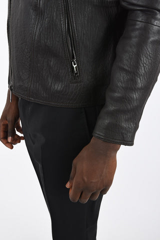 ARMANI JEANS Giubbotto Biker in Pelle