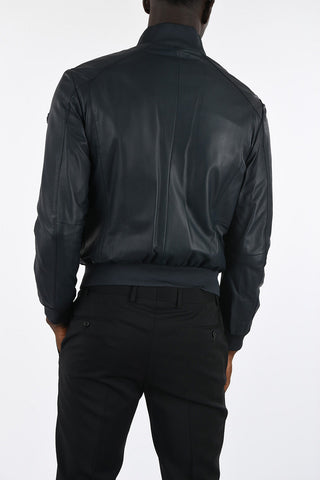 ARMANI JEANS Leather Waist Length Bomber