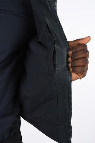 ARMANI JEANS Leather Waist Length Bomber