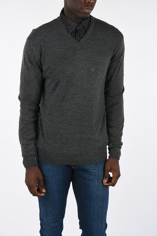 ARMANI JEANS Virgin Wool V -Neck Sweater