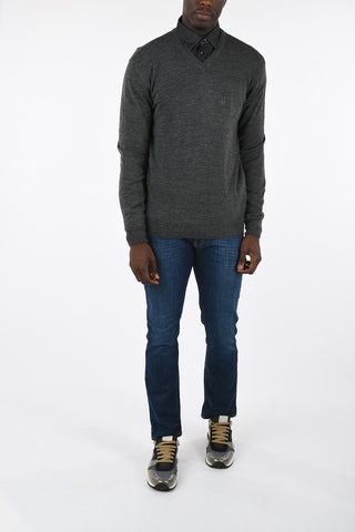 ARMANI JEANS Virgin Wool V -Neck Sweater