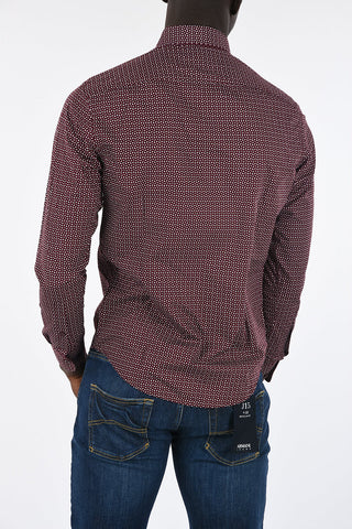 ARMANI JEANS Print Spread Collar Shirt