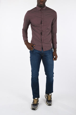 ARMANI JEANS Print Spread Collar Shirt