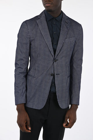 COLLEZIONI Velvet Houndstooth Blazer