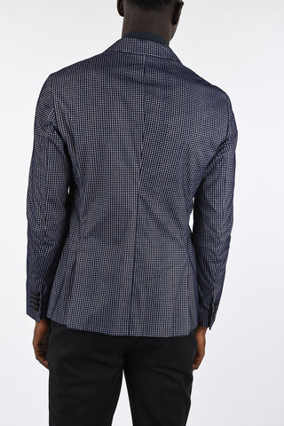 COLLEZIONI Velvet Houndstooth Blazer