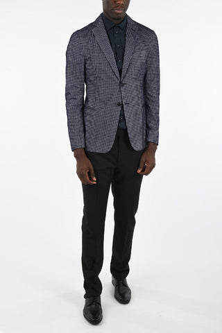 COLLEZIONI Velvet Houndstooth Blazer